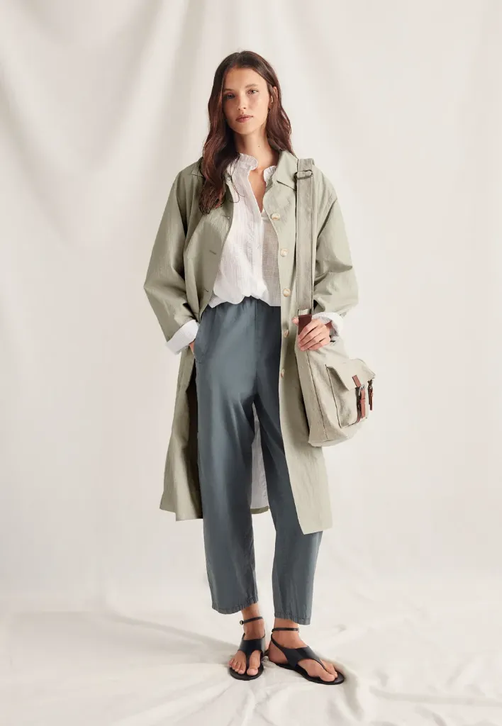[1E6713JAYS2636/XSVD] GABARDINA LARGA (XS/36, VERDOSO)