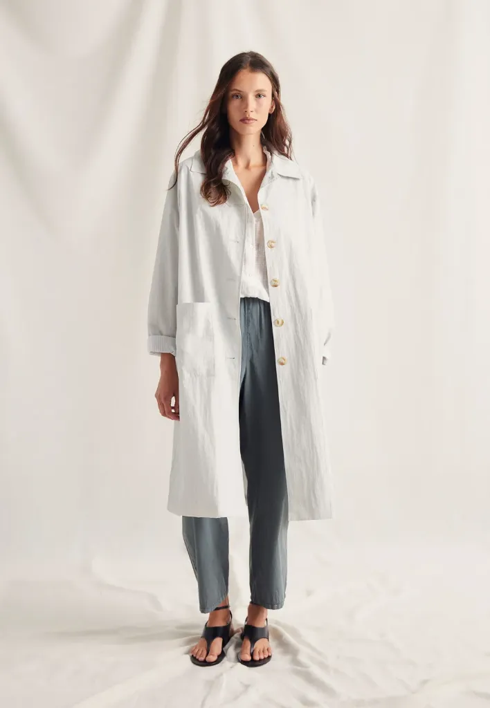 [1E6713JAYS2636/XSHI] GABARDINA LARGA (XS/36, HIELO)