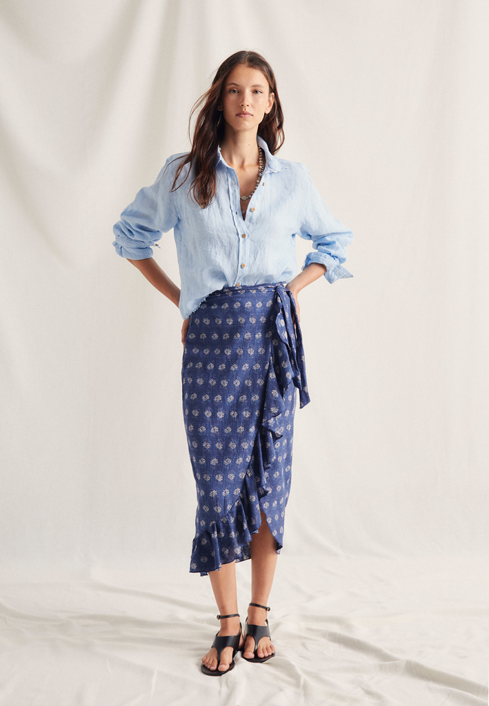 [1F6677YOSHI2636/XSUN] FALDA PAREO ESTAMPADO (XS/36)