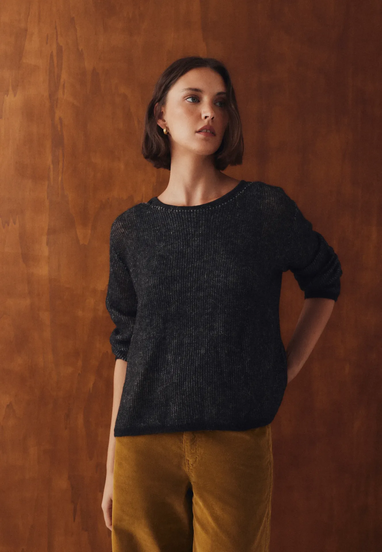 [1J6863ETNA26W36/XSNE] JERSEY CUELLO BARCA (XS/36, NEGRO)