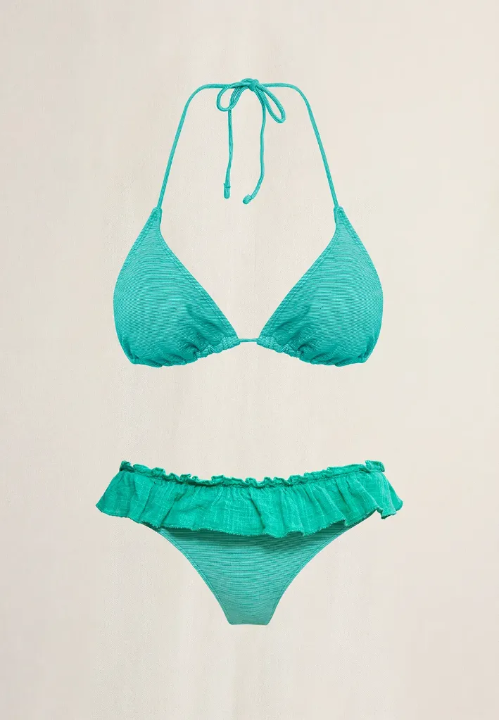 [1B961SALADA2636/XSVE] BIKINI CORTINA (XS/36, VERDE)