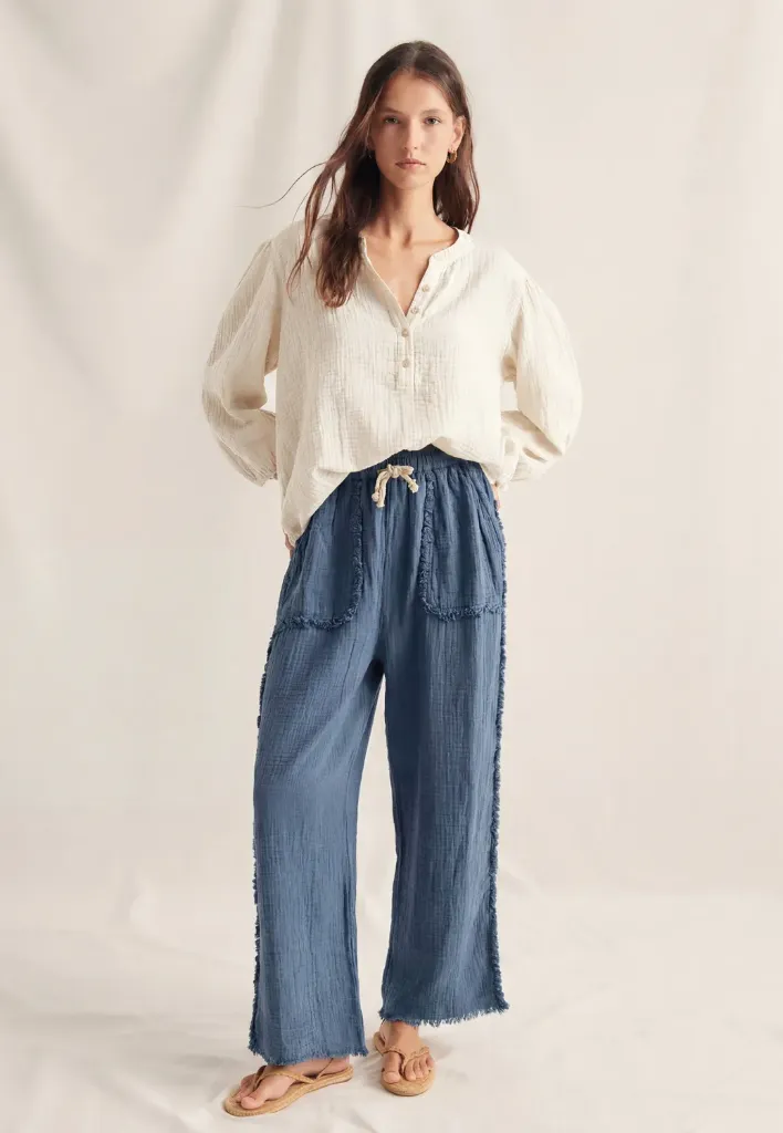 [1P6680JAZMIN2636/XSPT] PANTALON LARGO (XS/36, PETROLEO)