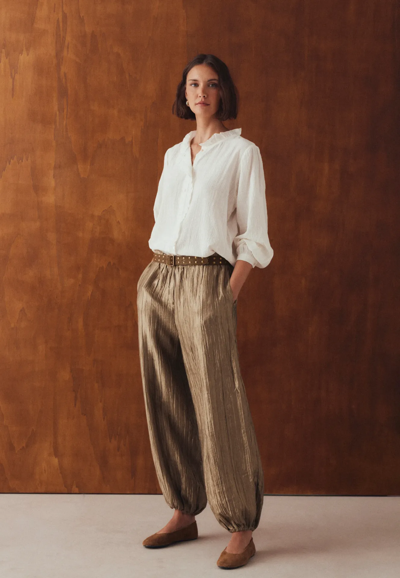 [1P6845PLEAT26W36/XSCA] PANTALON BOMBACHOS (XS/36)