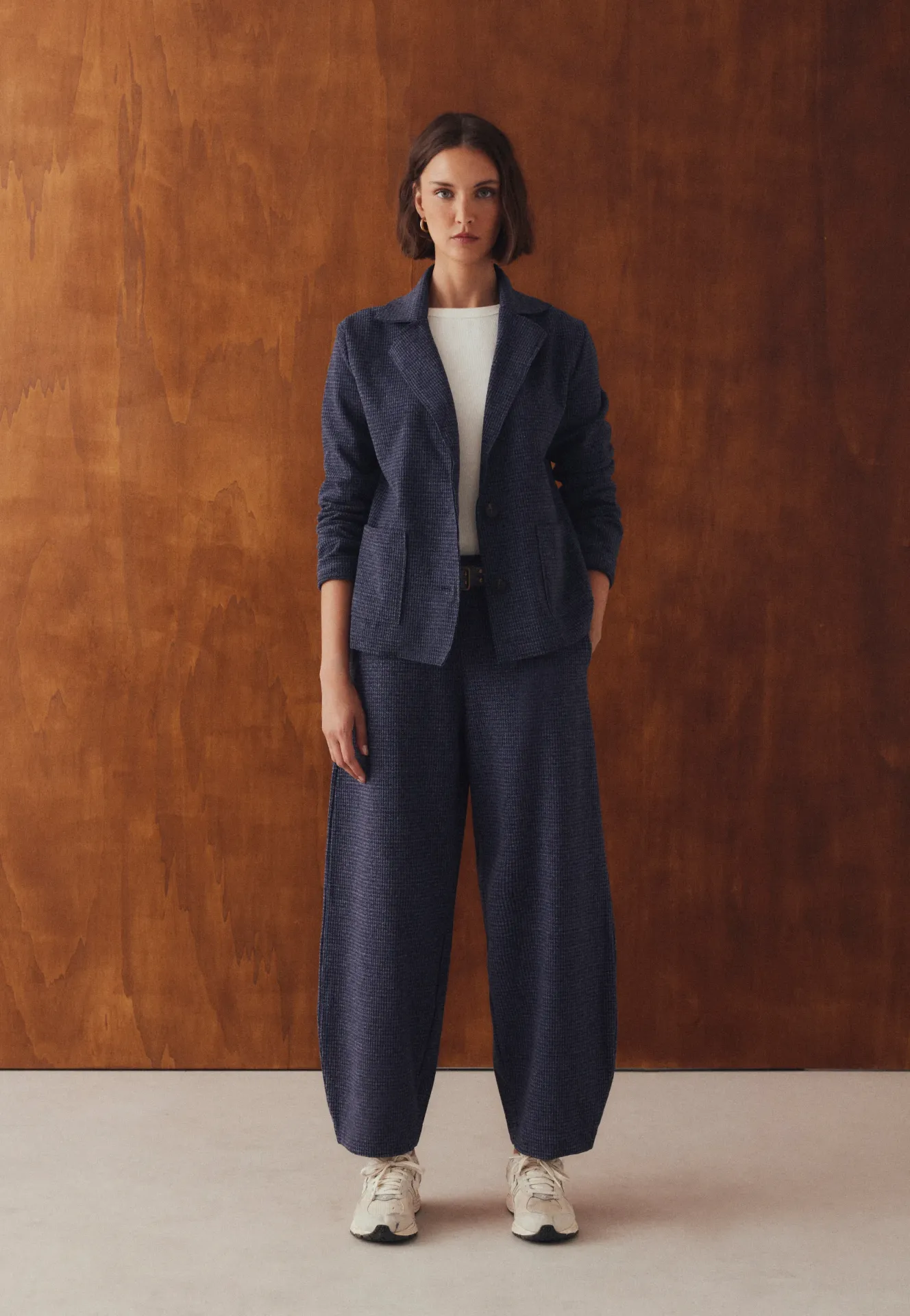 [1P6866MORANO26W36/XSNV] PANTALON BALLON CUADROS (XS/36)